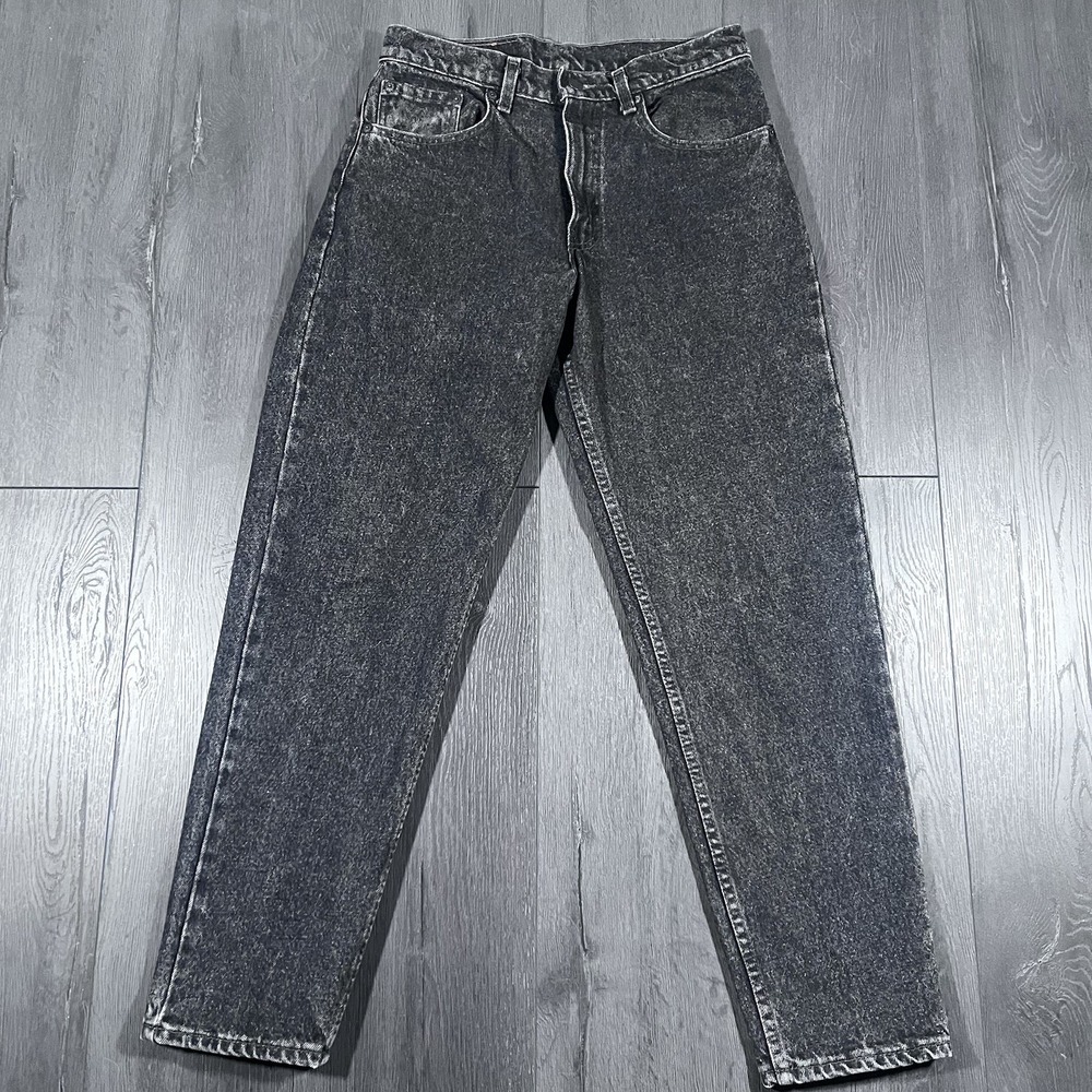 Vintage Levis 550 Women Jeans 30x30 Black Relaxed Fit USA Made Red Wing 1990 Tag